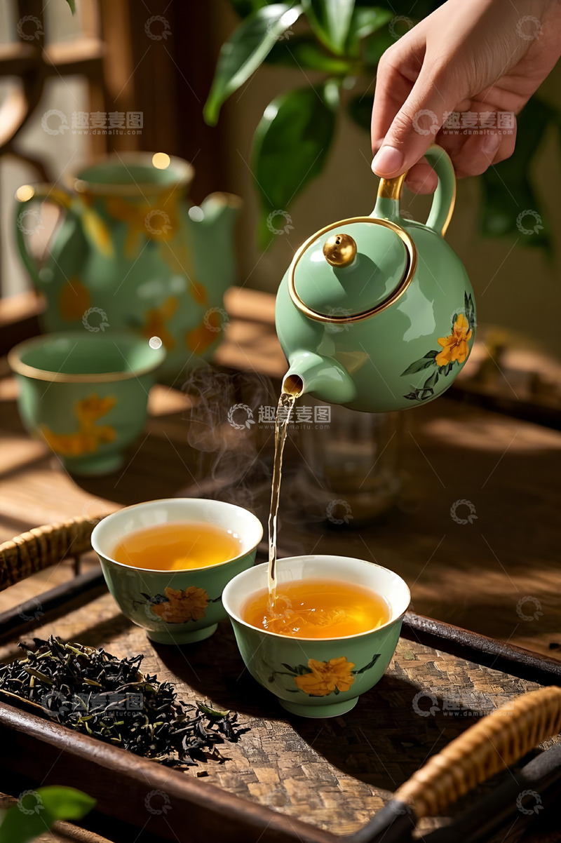 高清大图下载【趣麦麦图】中国风茶具组合摄影图