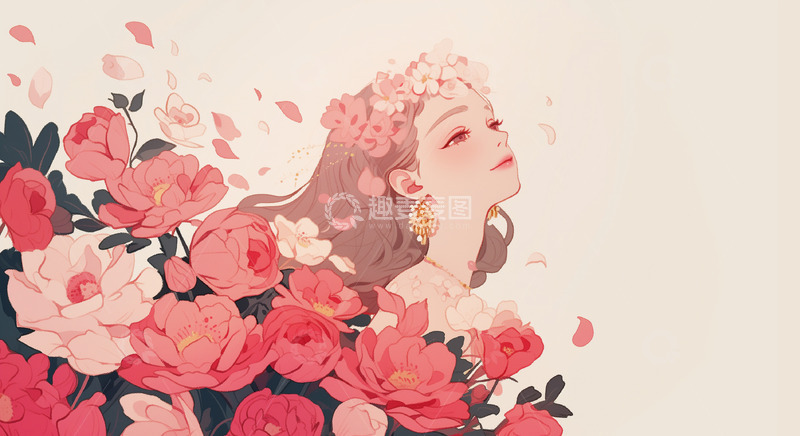 高清大图下载【趣麦麦图】三八女神节背景