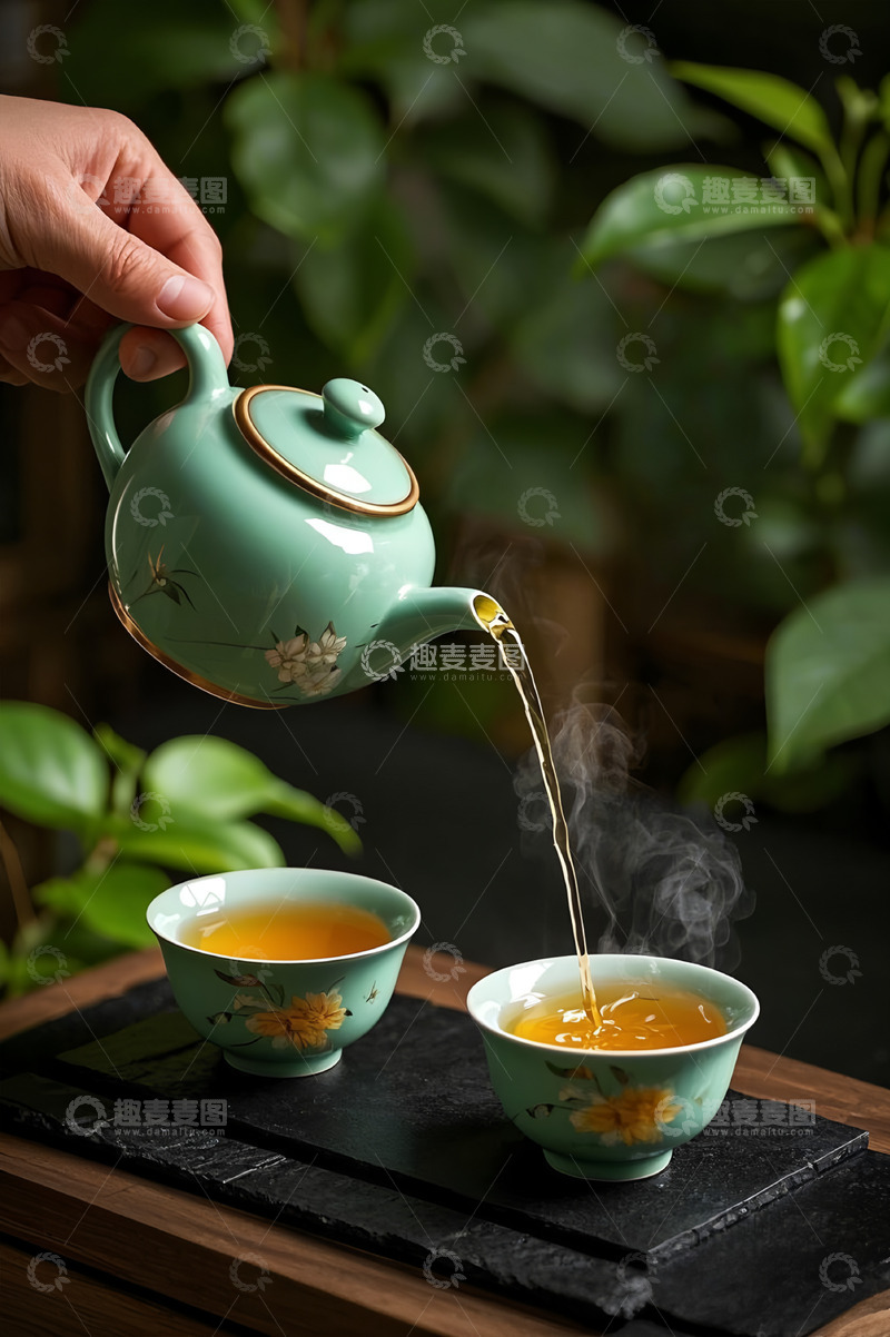 高清大图下载【趣麦麦图】中国风茶具组合摄影图1