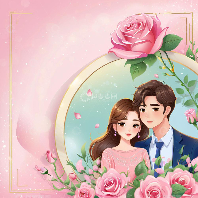 高清大图下载【趣麦麦图】七夕节  插画海报