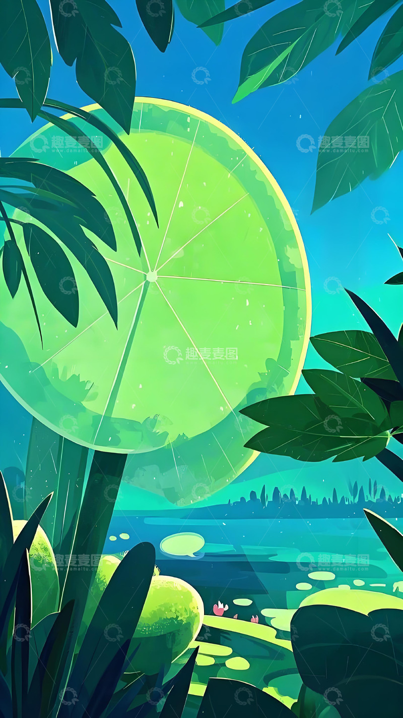 高清大图下载【趣麦麦图】惊蛰节气海报壁纸春天花草风景5