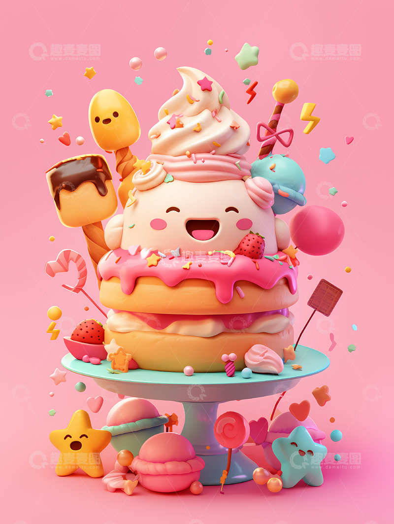 高清大图下载【趣麦麦图】缤纷甜品蛋糕