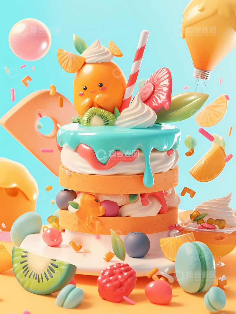 高清大图下载【趣麦麦图】缤纷甜品蛋糕4