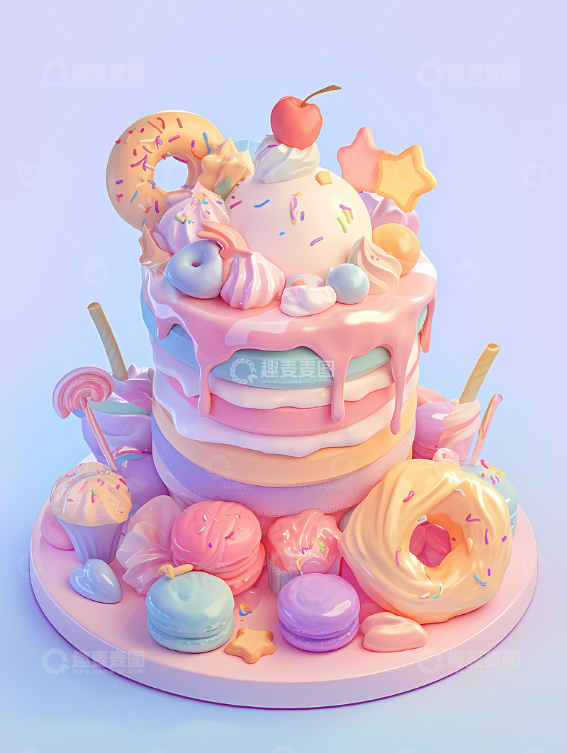 高清大图下载【趣麦麦图】缤纷甜品蛋糕2