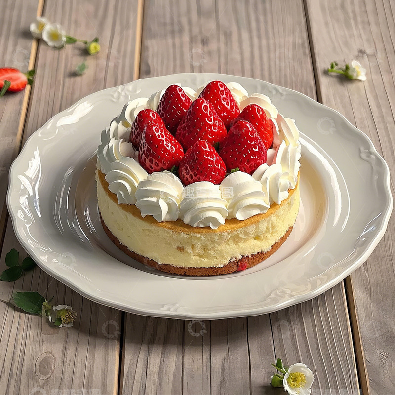 高清大图下载【趣麦麦图】草莓蛋糕高清特写