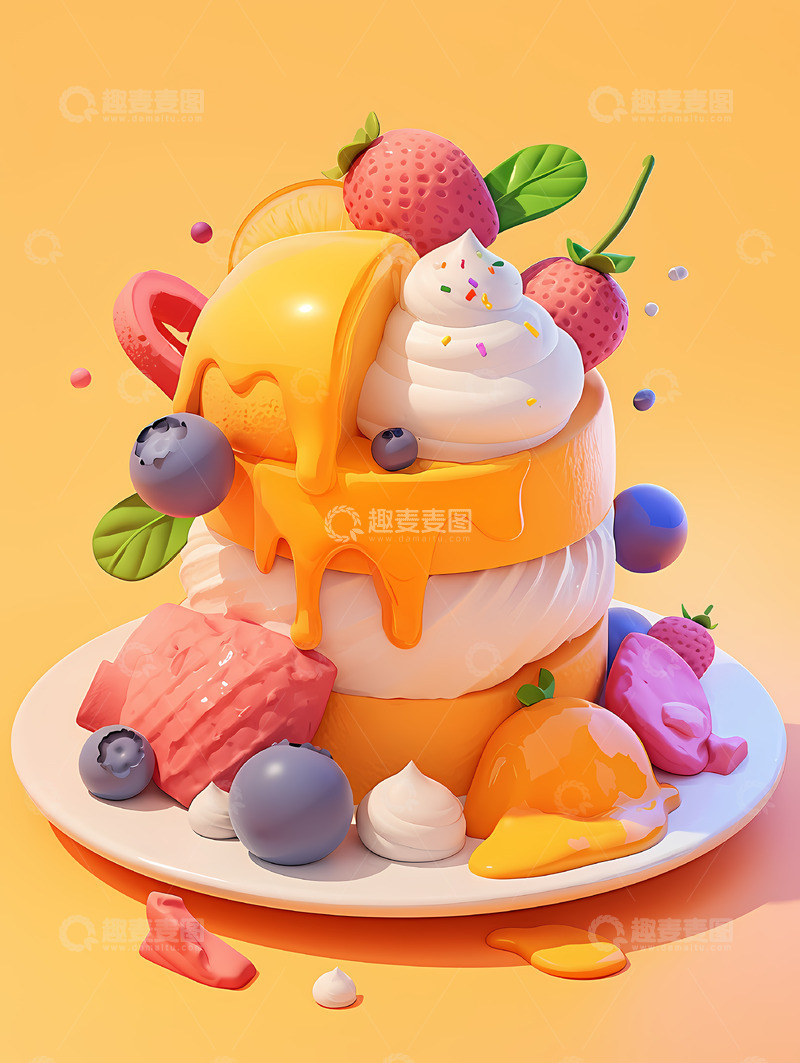 高清大图下载【趣麦麦图】缤纷甜品蛋糕15