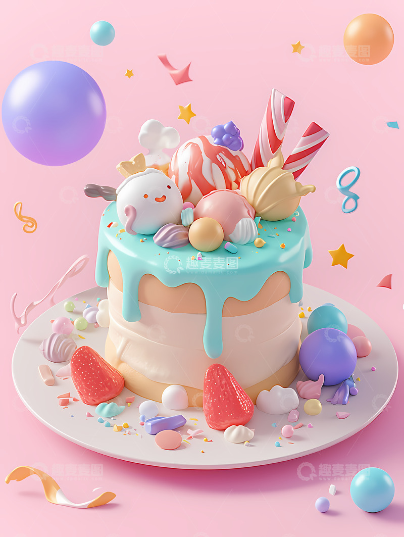 高清大图下载【趣麦麦图】缤纷甜品蛋糕14