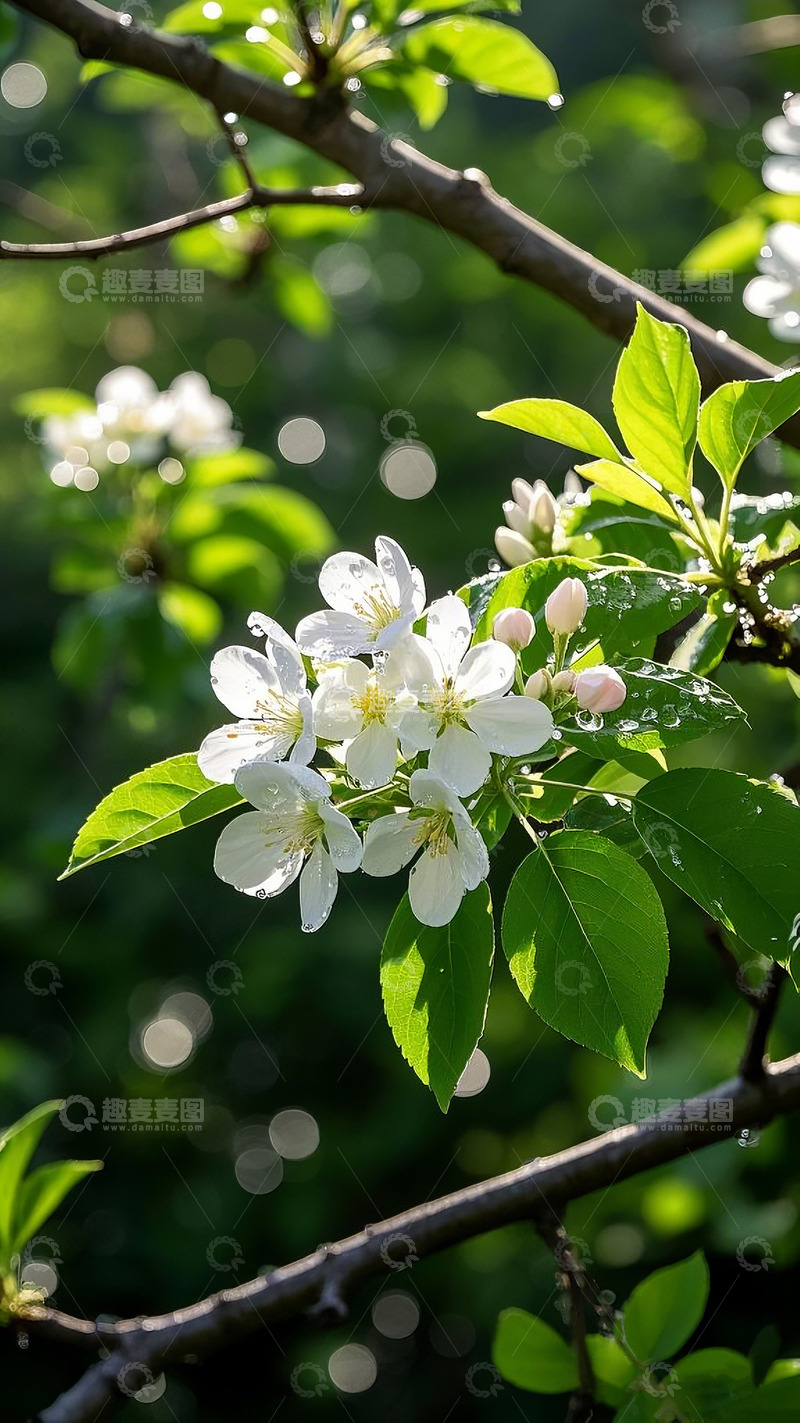 高清大图下载【趣麦麦图】白色花朵特写素材