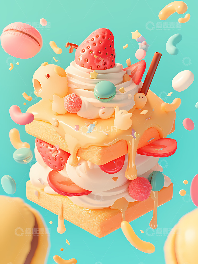 高清大图下载【趣麦麦图】缤纷甜品蛋糕10