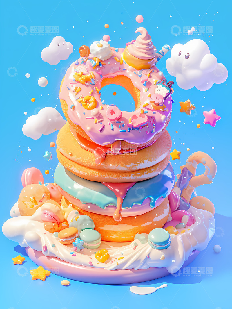 高清大图下载【趣麦麦图】缤纷甜品蛋糕8