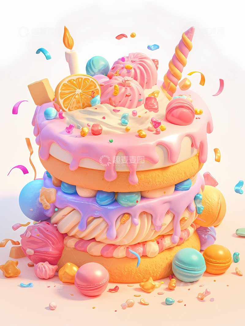 高清大图下载【趣麦麦图】缤纷甜品蛋糕30