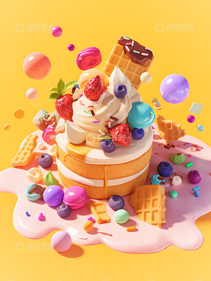 高清大图下载【趣麦麦图】缤纷甜品蛋糕32