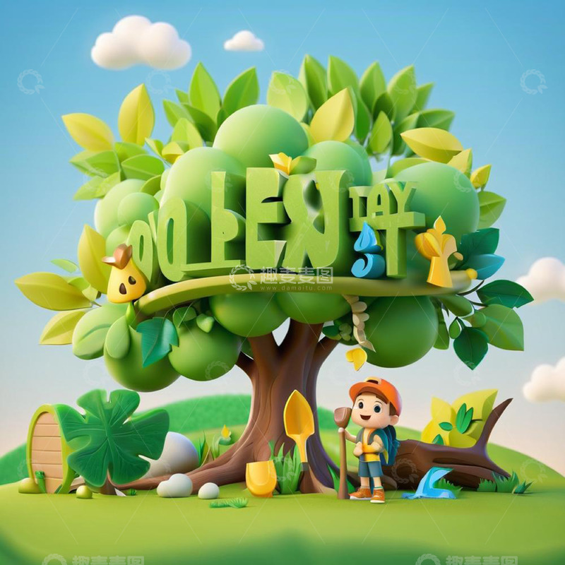高清大图下载【趣麦麦图】植树节 节日海报4