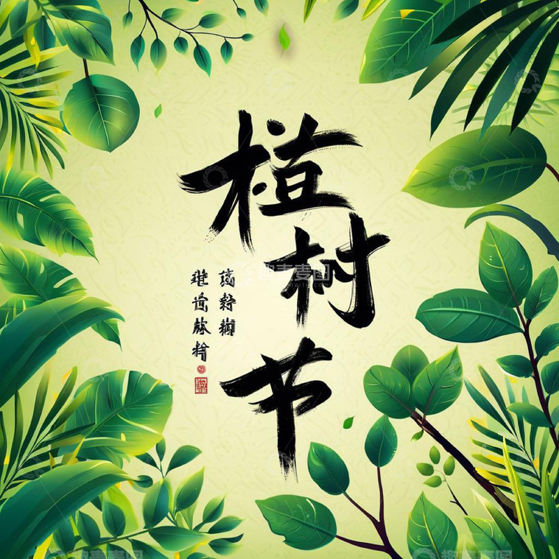 高清大图下载【趣麦麦图】植树节 节日海报3