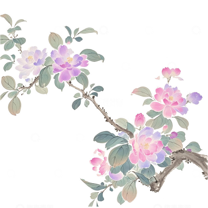 高清大图下载【趣麦麦图】花古风素材3