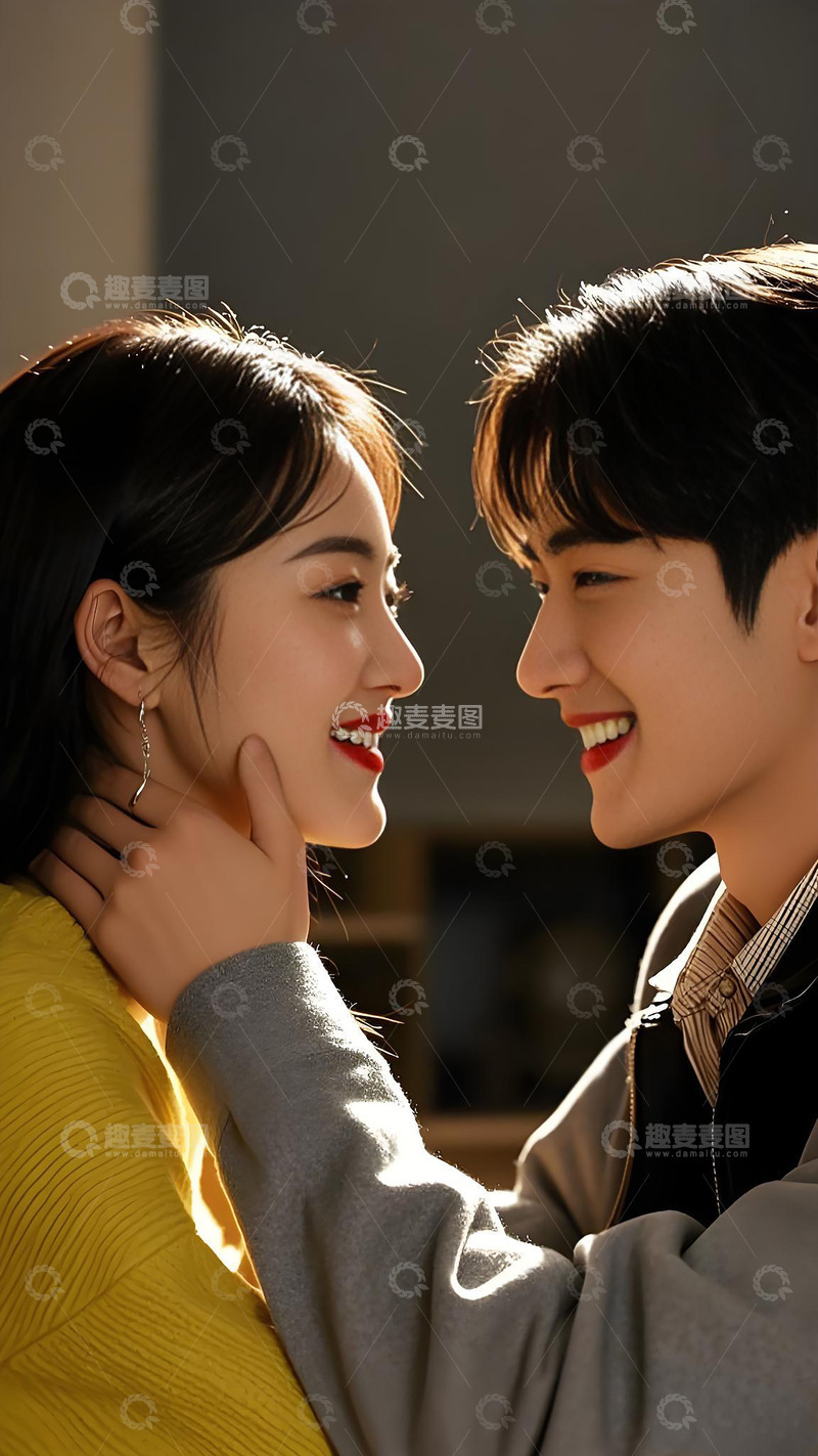 高清大图下载【趣麦麦图】情侣头像七夕情人节摄影素材