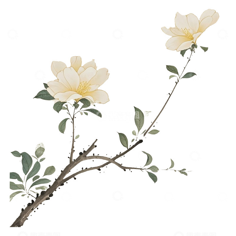 高清大图下载【趣麦麦图】古风花春天素材4