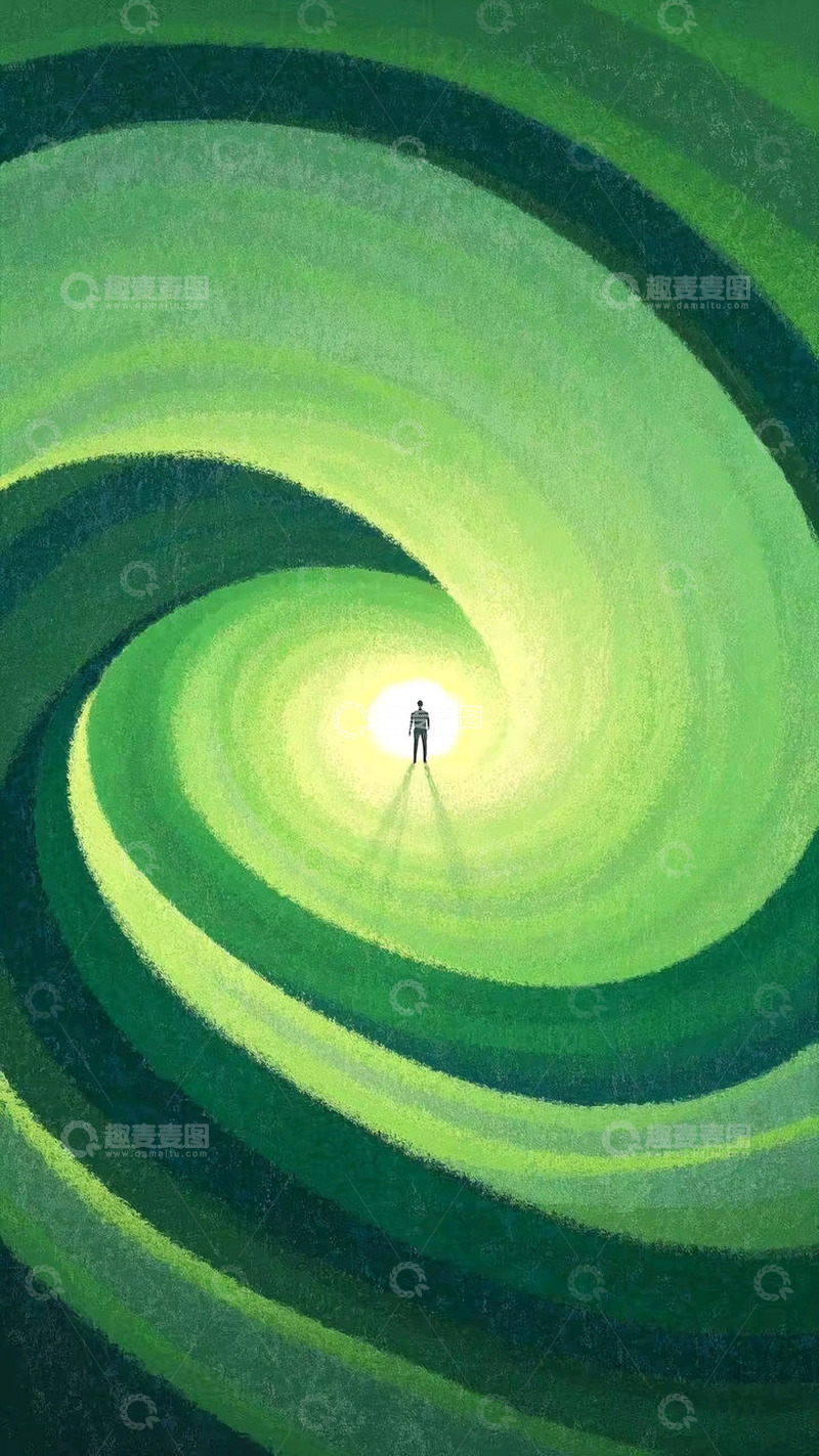 高清大图下载【趣麦麦图】绿光中的黑影