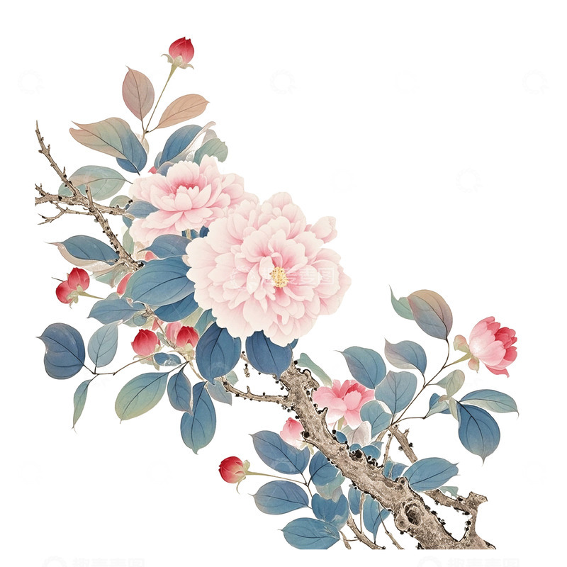 高清大图下载【趣麦麦图】古风花春天素材13