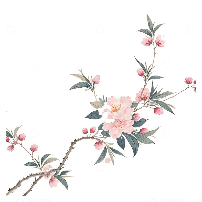 高清大图下载【趣麦麦图】古风花春天素材9