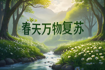 春天花卉野花小鸟雏菊栀子花桃花柳树三月风景摄影素材2