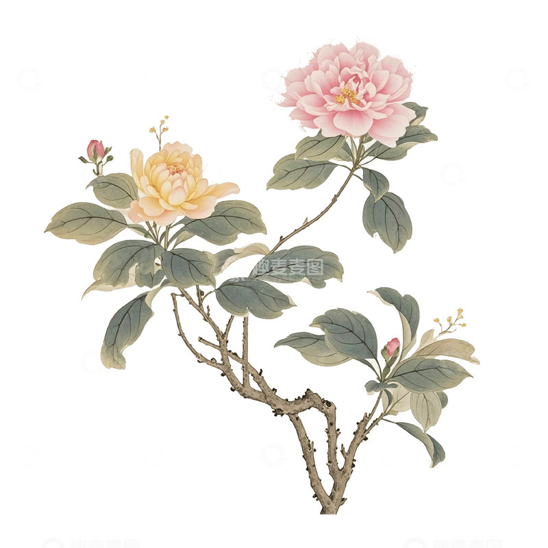 高清大图下载【趣麦麦图】花古风素材6