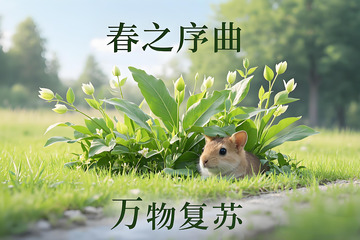 春天花卉野花小鸟雏菊栀子花桃花柳树三月风景摄影素材
