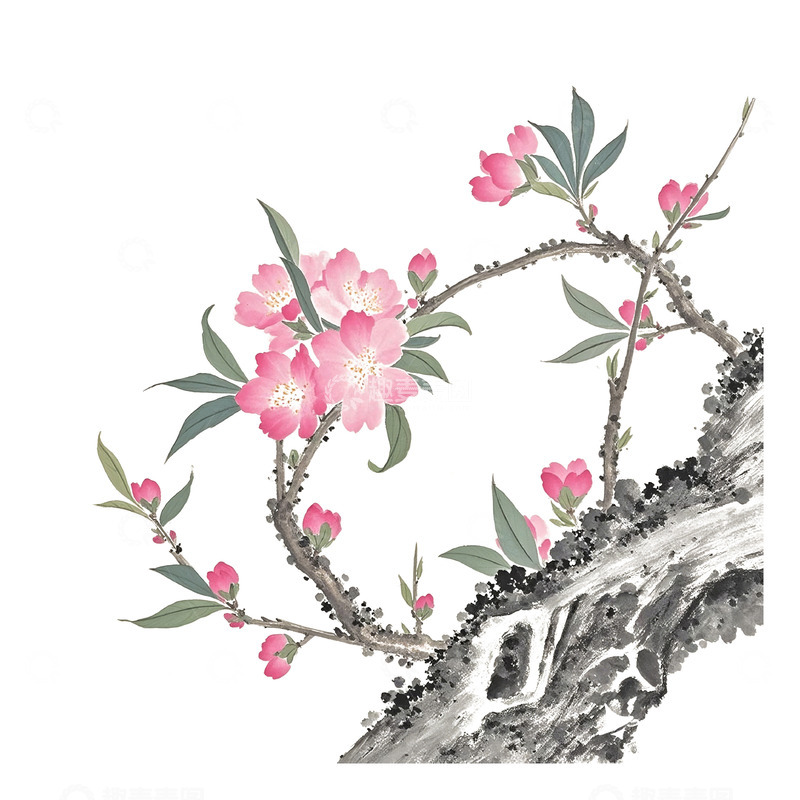 高清大图下载【趣麦麦图】古风花春天素材21