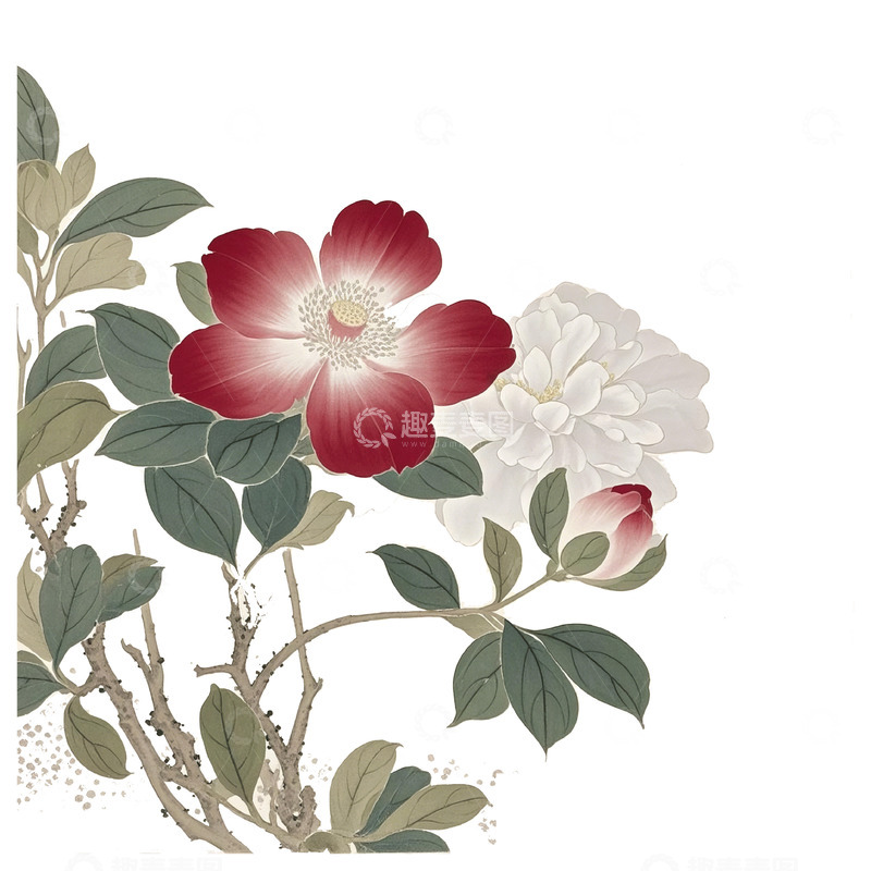 高清大图下载【趣麦麦图】古风花春天素材7