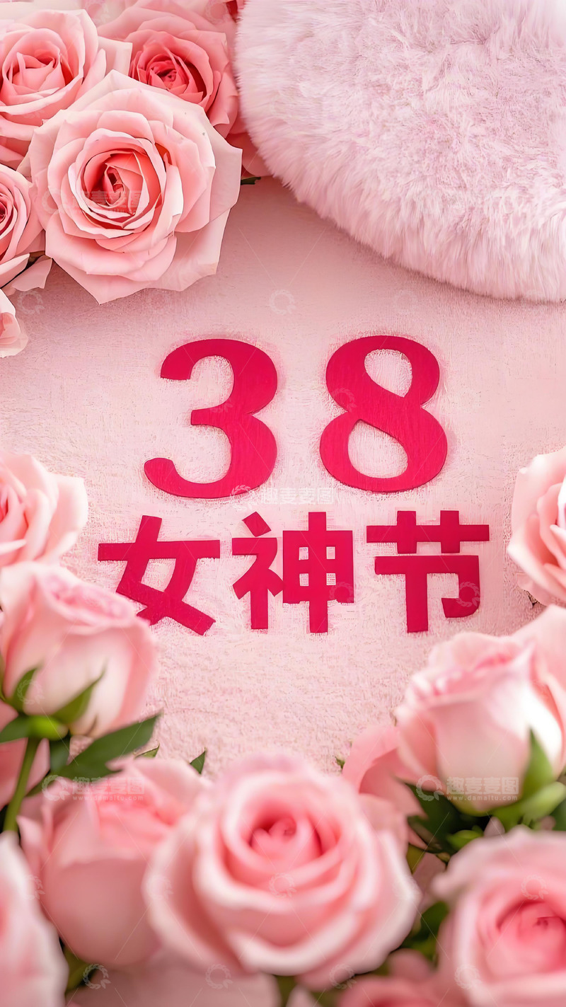 高清大图下载【趣麦麦图】38三八女神节妇女节壁纸海报头像红包封面素材
