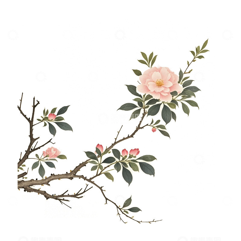 高清大图下载【趣麦麦图】古风花春天素材17