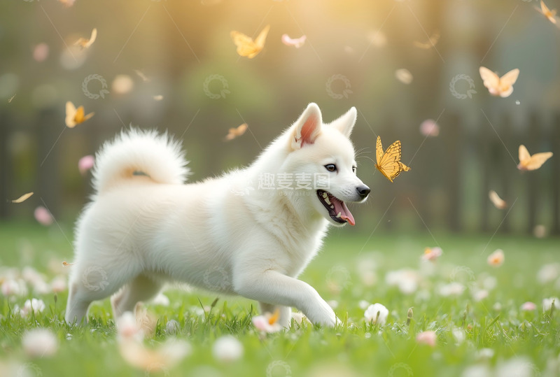 高清大图下载【趣麦麦图】公园玩耍的柴犬3