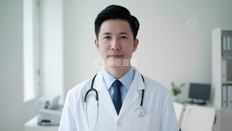 高清大图下载【趣麦麦图】穿白大褂的医生摄影图人像2