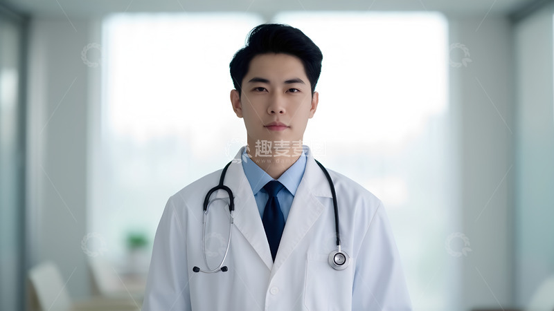高清大图下载【趣麦麦图】穿白大褂的医生摄影图人像1