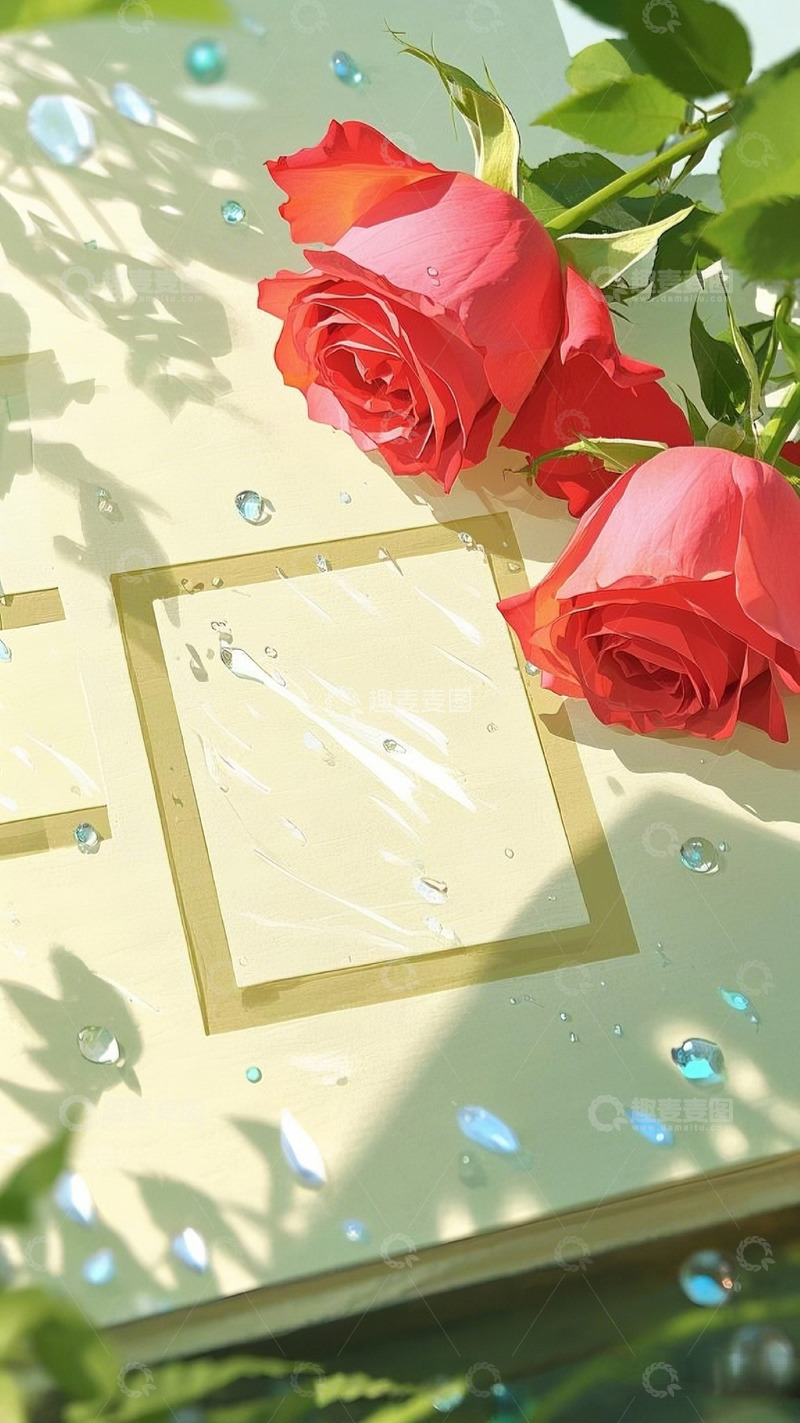 高清大图下载【趣麦麦图】玫瑰背景底纹