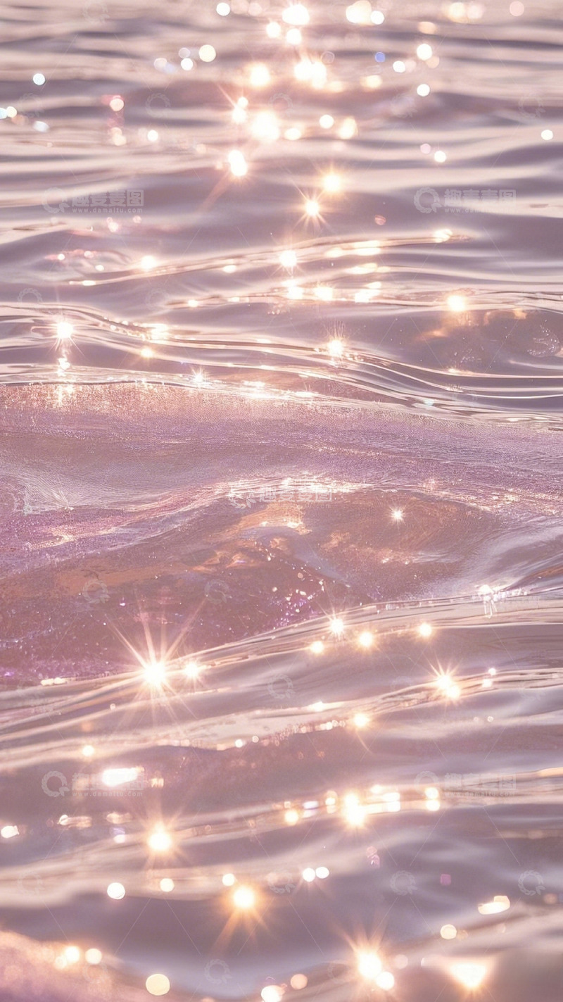 高清大图下载【趣麦麦图】粉色鎏金波纹