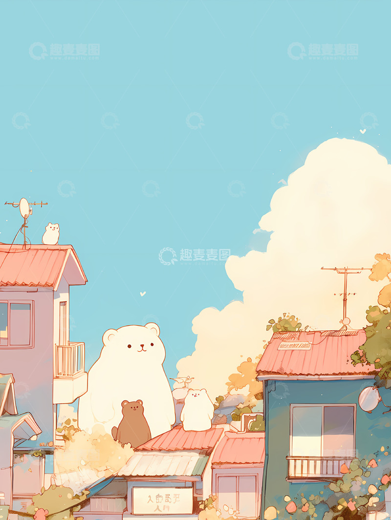 高清大图下载【趣麦麦图】卡通场景素材