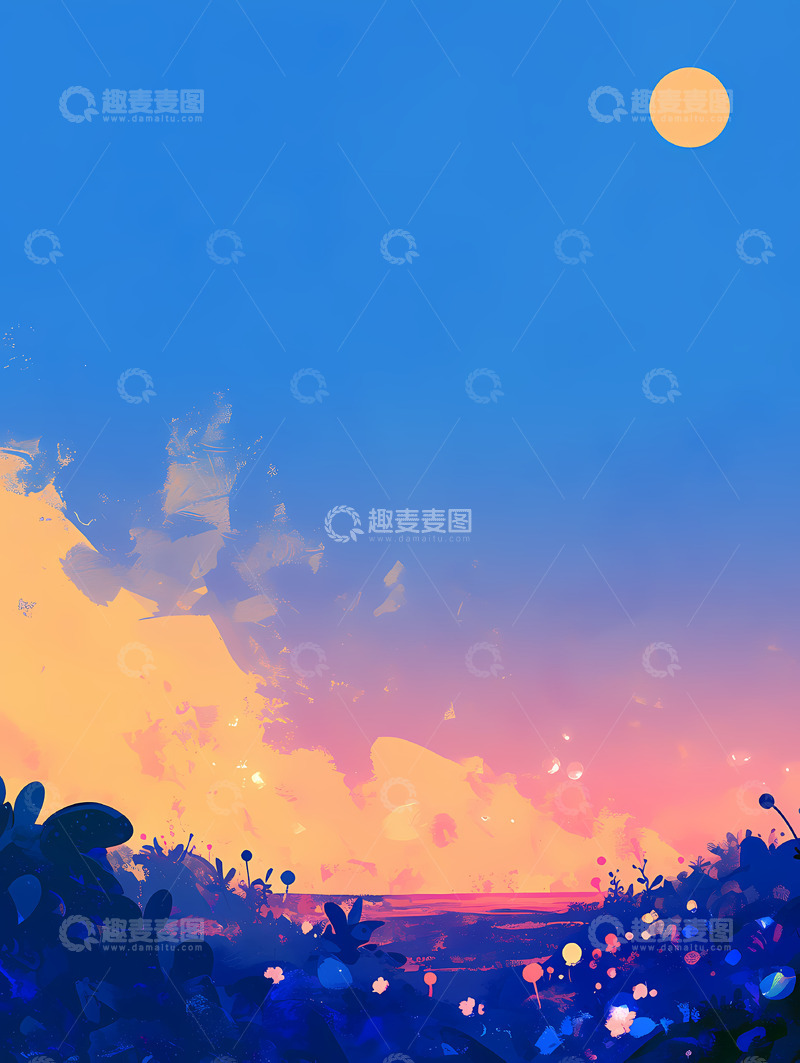 高清大图下载【趣麦麦图】蓝天白云背景12