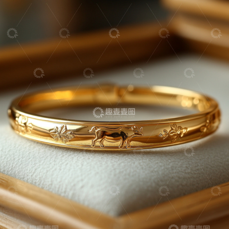 高清大图下载【趣麦麦图】黄金手镯 小牛