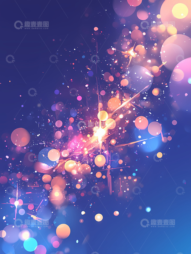 高清大图下载【趣麦麦图】光粒子背景14