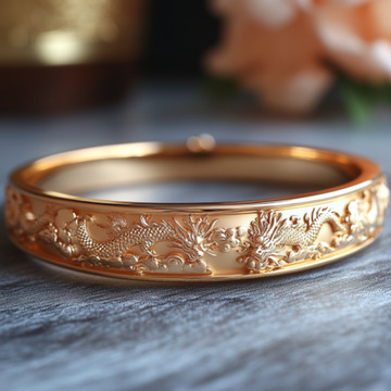 黄金手镯中国龙