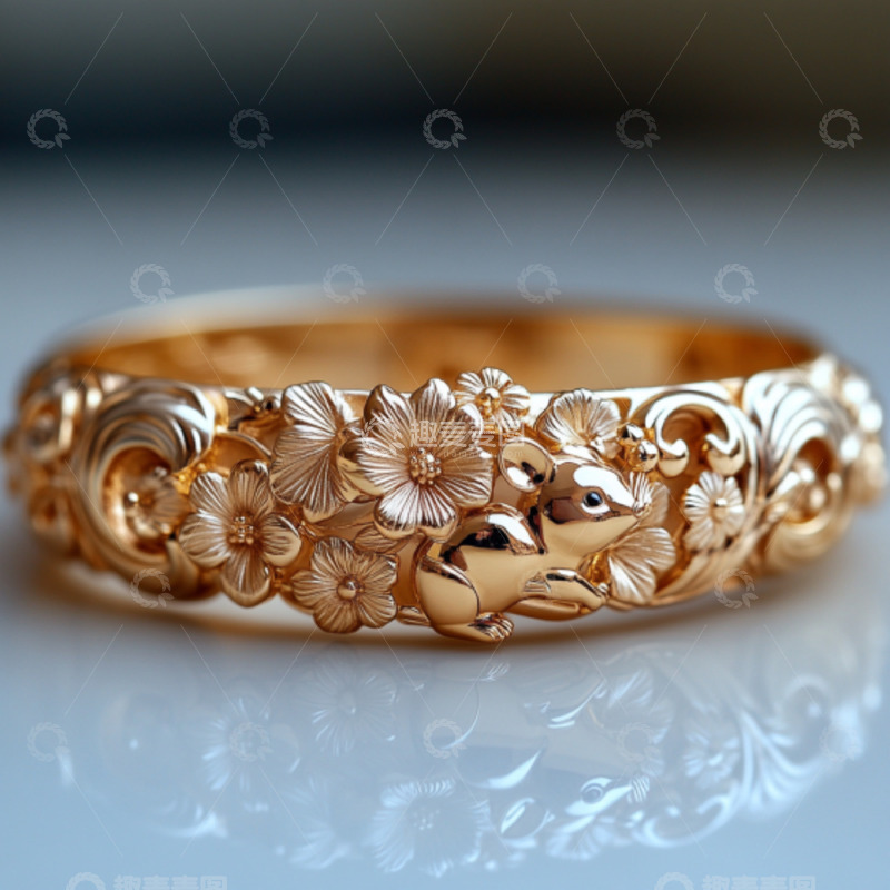 高清大图下载【趣麦麦图】黄金手镯老鼠