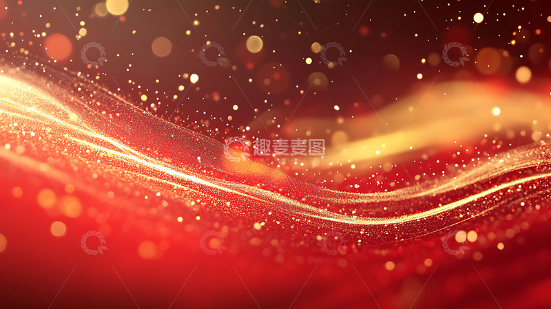 高清大图下载【趣麦麦图】红色科技感大气主视觉kv背景11