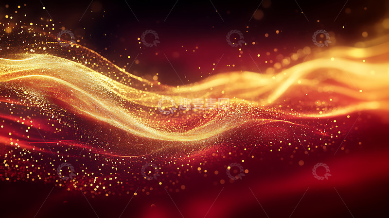 高清大图下载【趣麦麦图】红色科技感大气主视觉kv背景21