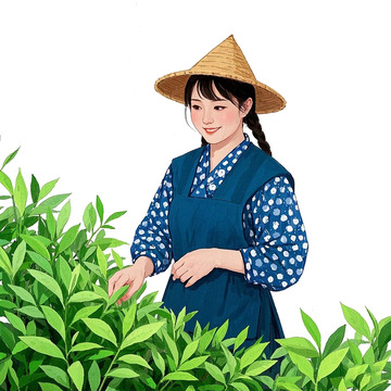 春天春茶采茶采茶人物茶园春茶上新