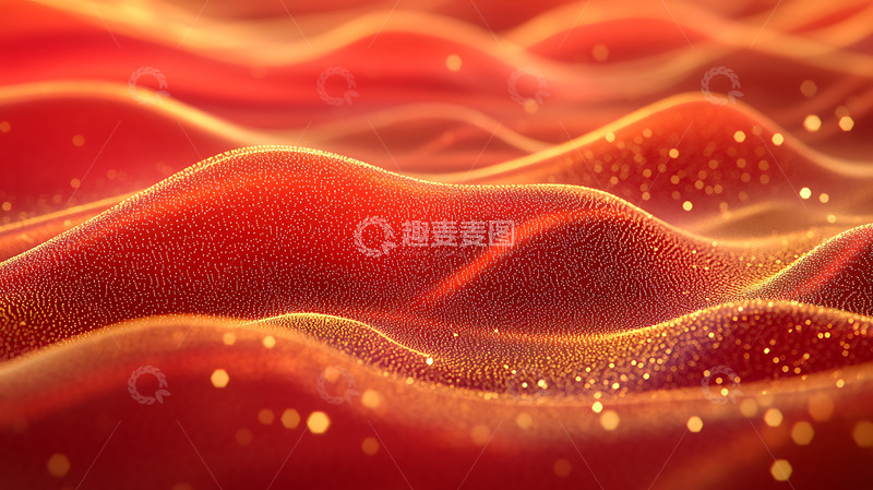 高清大图下载【趣麦麦图】红色科技感大气主视觉kv背景10