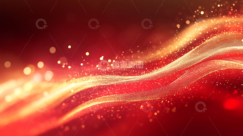 高清大图下载【趣麦麦图】红色科技感大气主视觉kv背景8