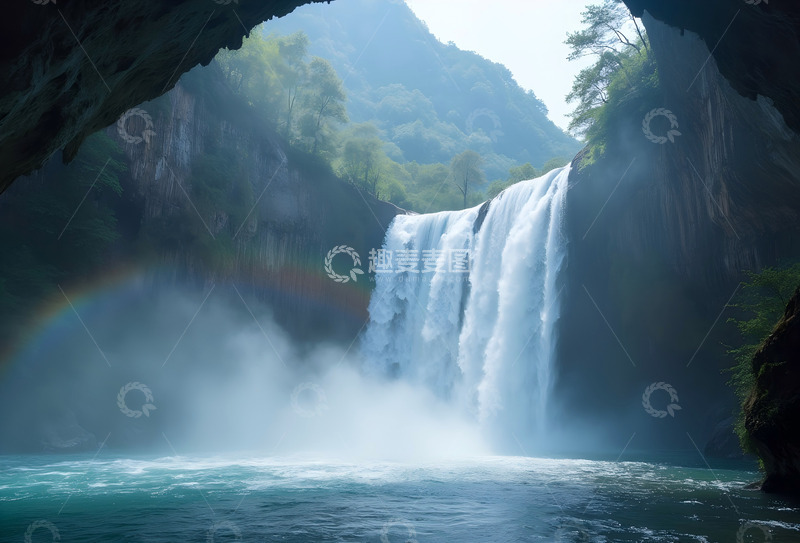 高清大图下载【趣麦麦图】贵州黄果树瀑布v
