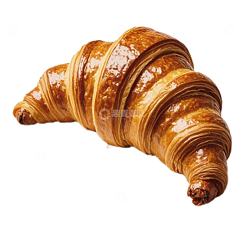 高清大图下载【趣麦麦图】黄油可颂牛角包面包