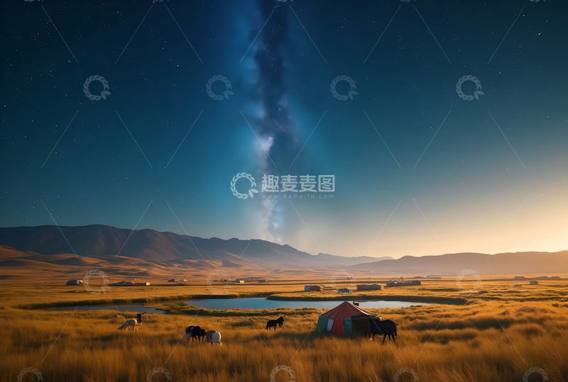 高清大图下载【趣麦麦图】内蒙古呼伦贝尔草原 